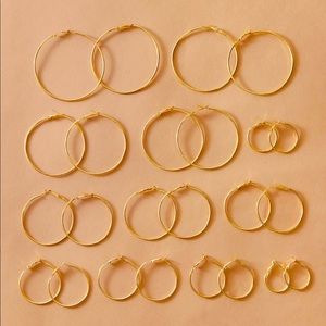 Assorted Gold Hoops (different sizes)